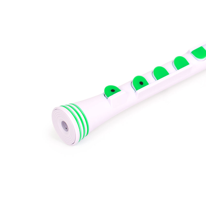 Nuvo N320 Descant Recorder+ - White With Green Trim
