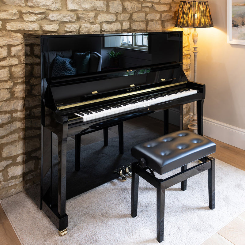 Kawai K-600 upright piano in polished ebony - Standard model