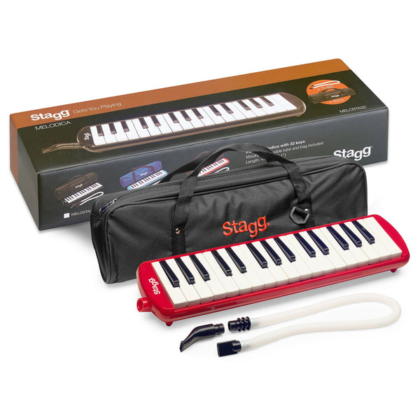 Stagg 32 note melodica - Red