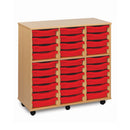 Monarch shallow tray storage unit - 30 trays (3 x 10) beech