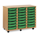 Monarch shallow tray storage unit - 24 trays (3 x 8) beech