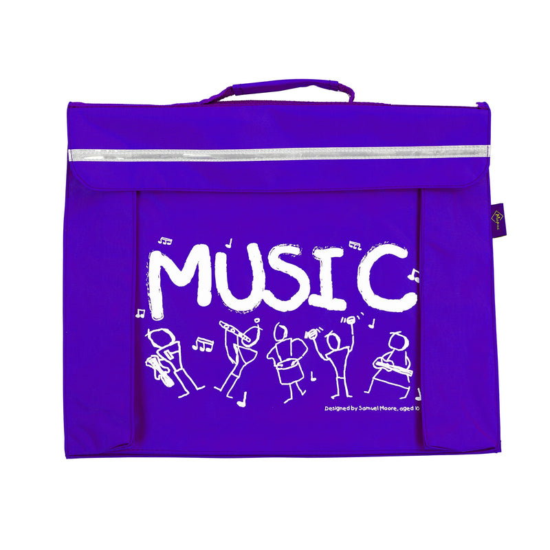 Primo music bag with Sam Moore 'Music' design - Purple