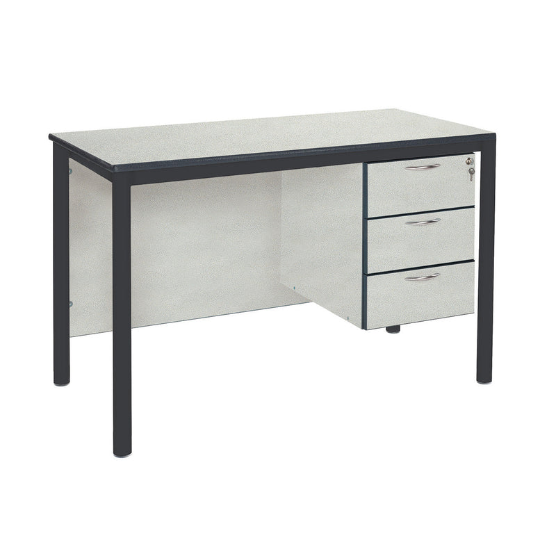 TEACHER'S DESK, PREMIUM RT45 TEACHERS DESK, 2 Drawer, Light Grey