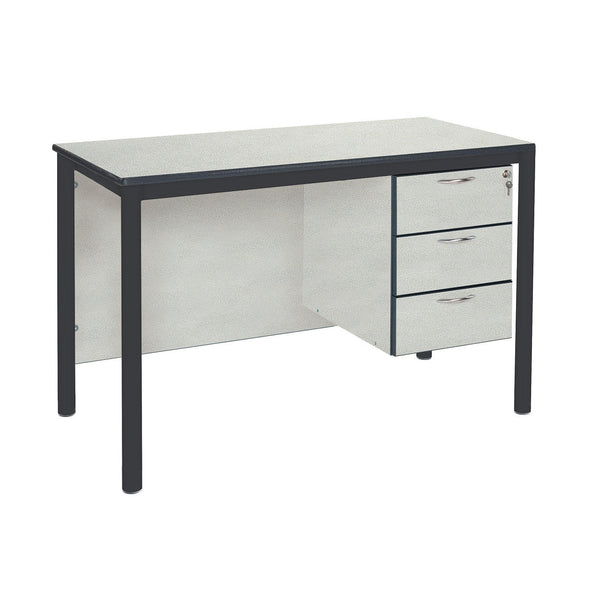 TEACHER'S DESK, PREMIUM RT45 TEACHERS DESK, 2 Drawer, Grey Speckle