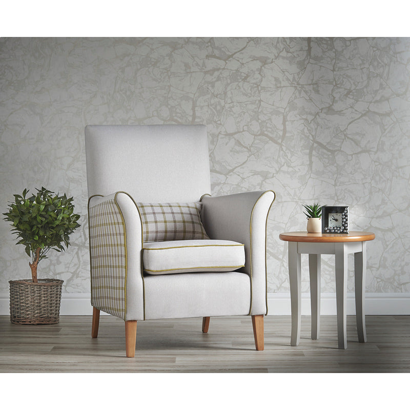 Cadet Zest Vinyl, MID BACK ARMCHAIR, Dove, Umbria