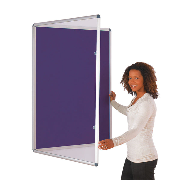 TAMPERPROOF FELT NOTICEBOARDS, Single Door, 600 x 900mm, Orange