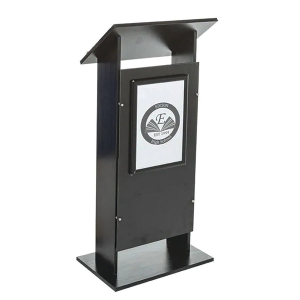 PRESENTER'S LECTERN, Black With Black Poster Frame