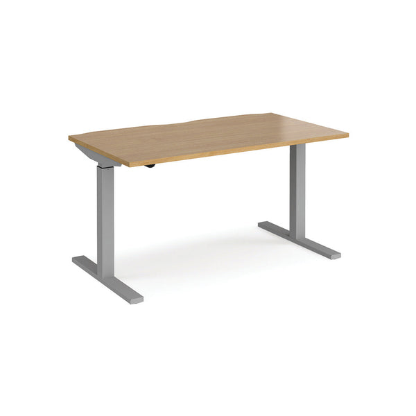 HEIGHT ADJUSTABLE DESK, 1200mm width, Oak