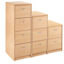 FILING CABINETS, 3 Drawer, 1045mm height, Oak