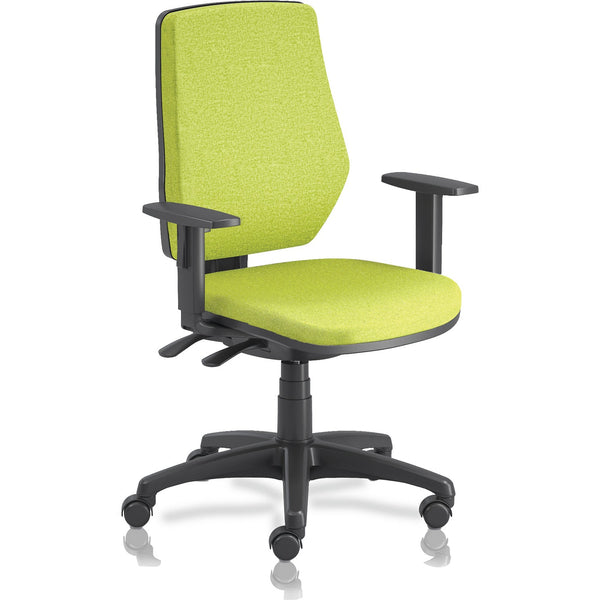 HIGH BACK OPERATOR CHAIR, UPHOLSTERED BACK, Black Frame, Blizzard