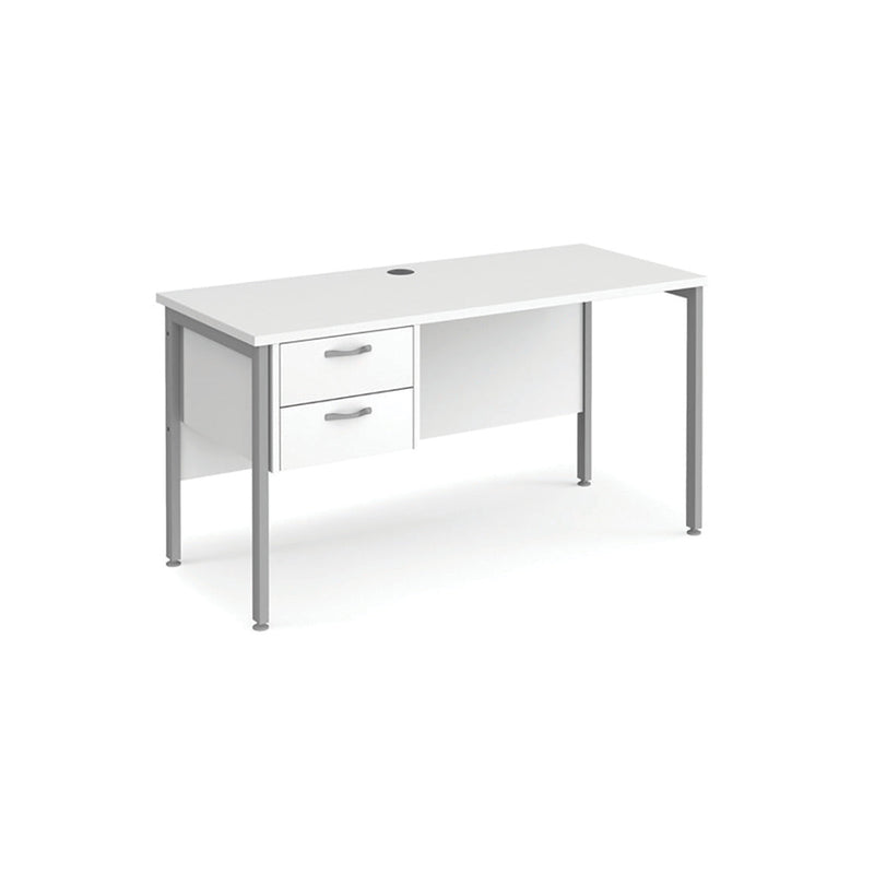 1400mm width, Slimline - 600mm depth, BENCH DESKS, White