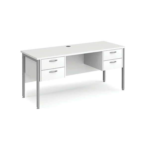 1600mm width, Slimline - 600mm depth, BENCH DESKS, White