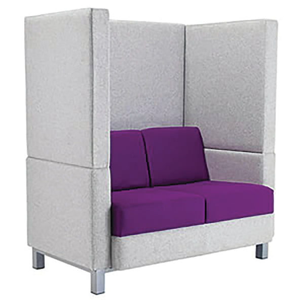 Two Seater - 1283mm depth, MEETING SOFA, Purple