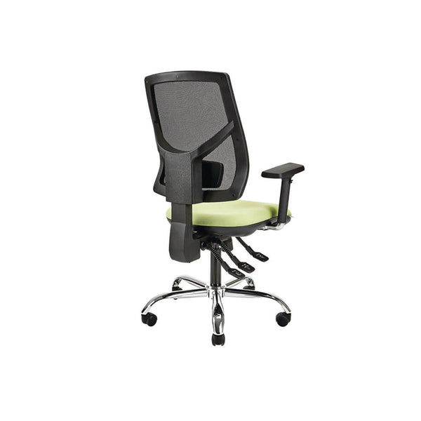 POSTURE CHAIRS, MESH BACK WITH LUMBAR SUPPORT, With Height Adjustable Arms, Havana