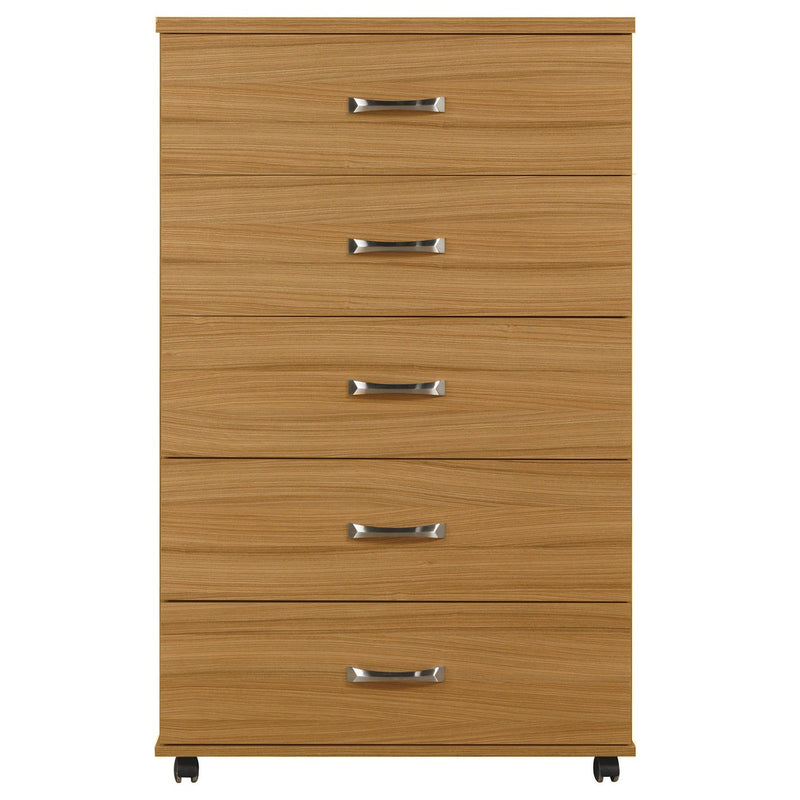 Sterling Bedroom Furniture, Wide Chest, Light Oak, 5 Drawer