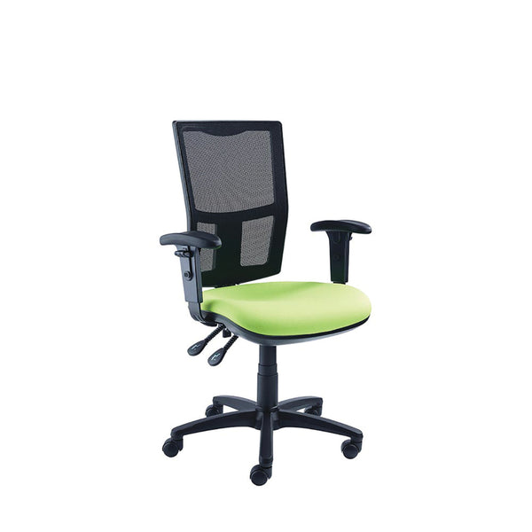 Mesh Op Chair Adj Arms Blizzard