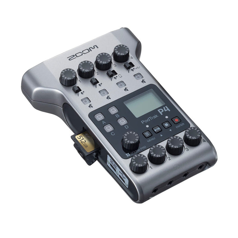 Zoom PodTrak P4 podcasting mixer and interface