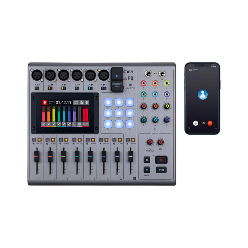 Zoom PodTrak P8 podcasting mixer and interface