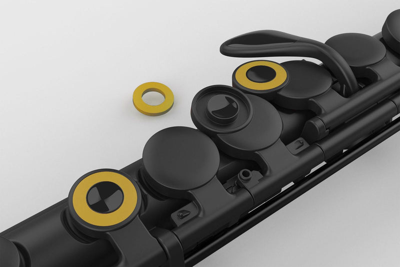 NUVOBand Flute Coloured Key Rings - Yellow