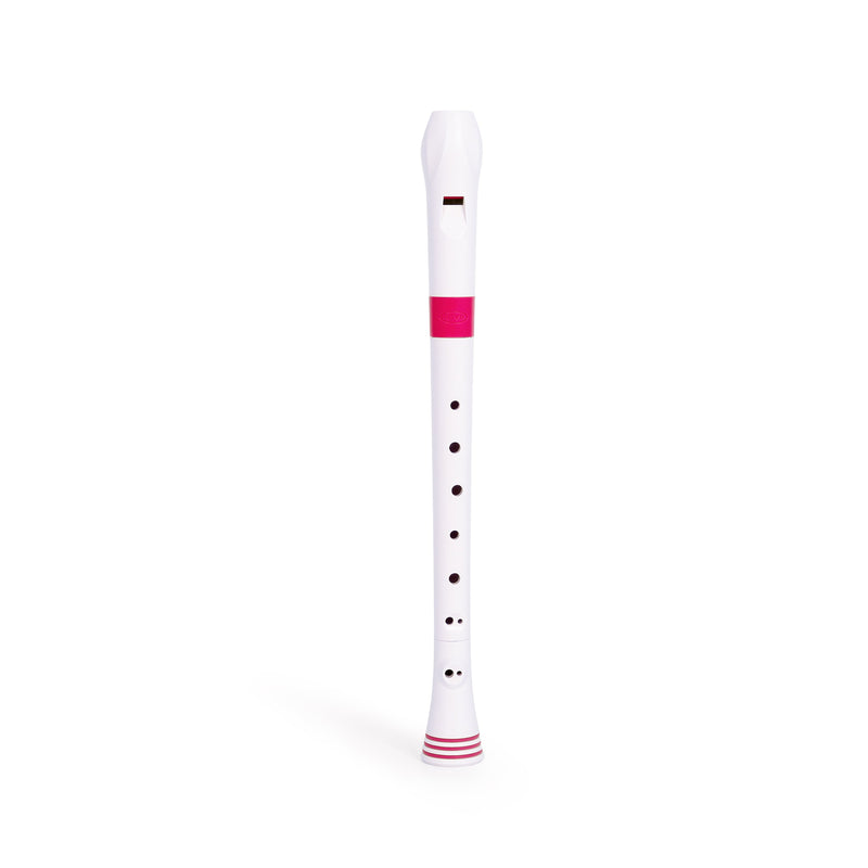 Nuvo N310 descant recorder - White with pink trim