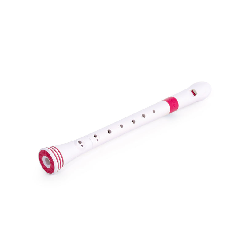 Nuvo N310 descant recorder - White with pink trim