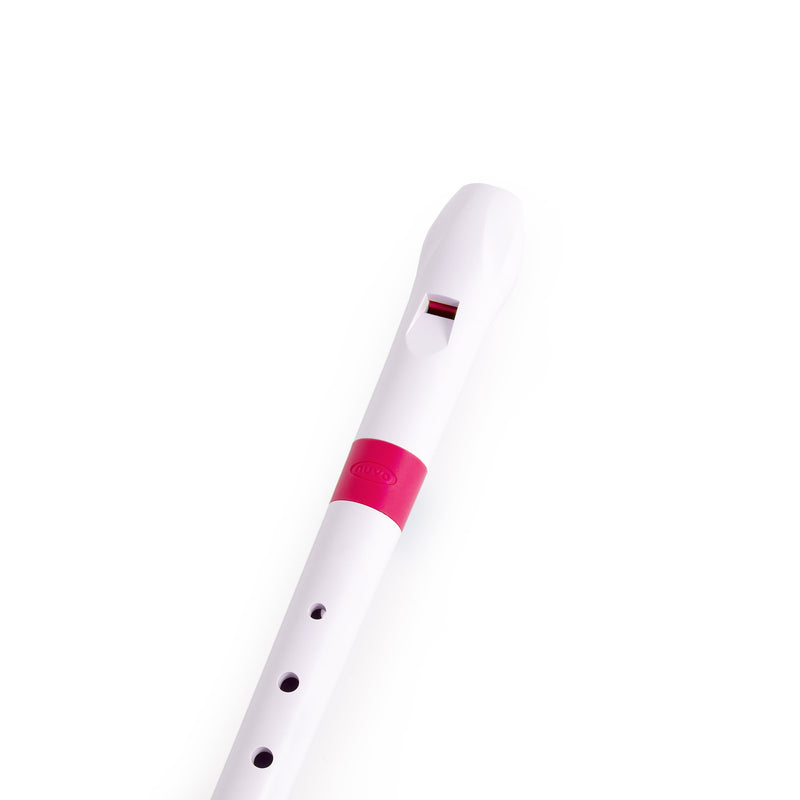 Nuvo N310 descant recorder - White with pink trim