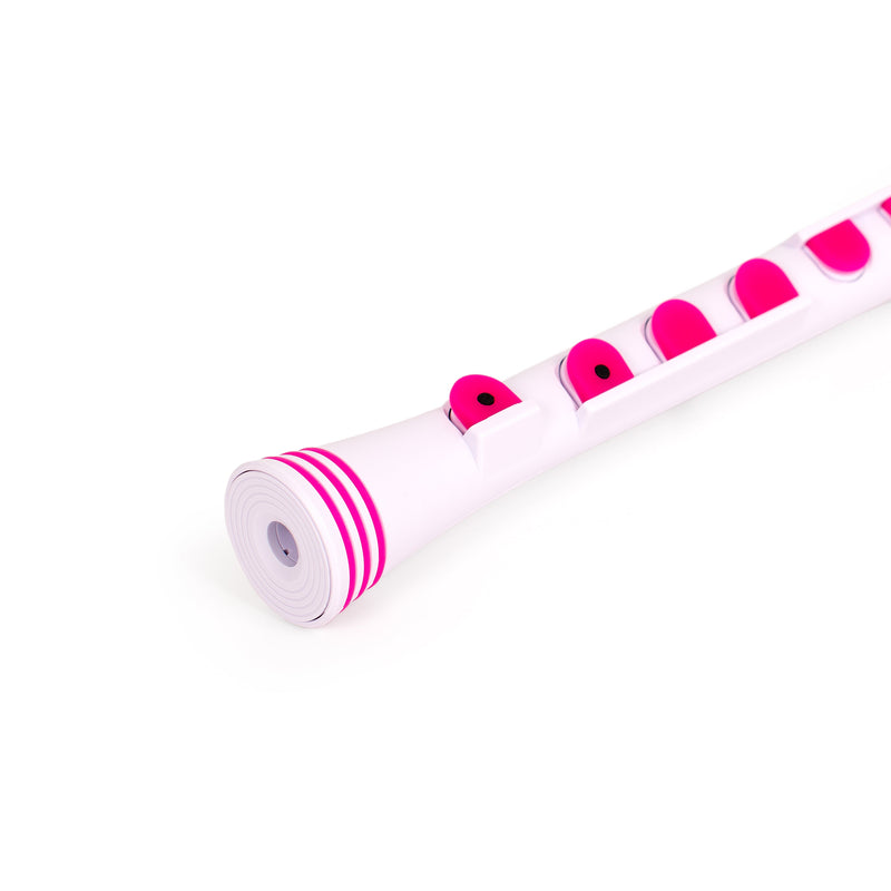 Nuvo N320 Descant Recorder+ - White With Pink Trim
