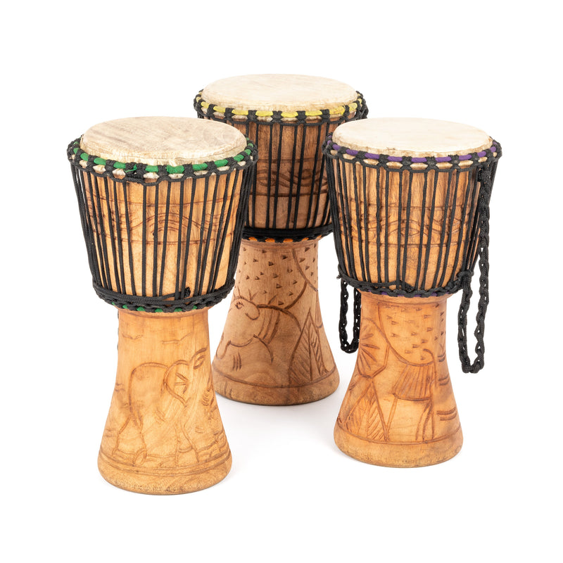 Percussion Plus Honestly Made Ghanaian djembe - rope tuned - 8 inch (head)