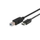 Pro Signal USB-C male to USB B male 2.0 cable