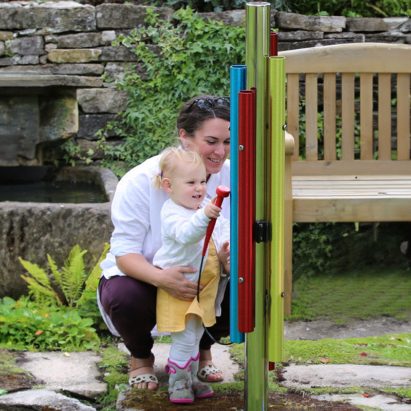 Percussion Play Calypso chime quatro post - Ground install