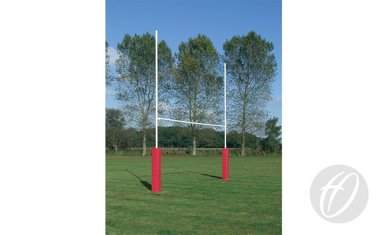 NO 3 STEEL RUGBY POSTS - 6M SOCKETED