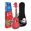 Octopus Academy sparkle soprano ukulele - Red burst