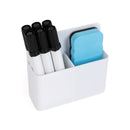 Magnetic whiteboard pen holder with 6x dry-wipe pens & magnetic eraser