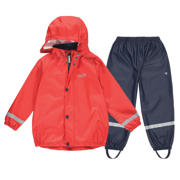 Pu Rainsuit Red/Navy 5-6Y
