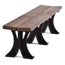 LEISURE BENCH, RECYCLED PLASTIC FURNITURE, Backless Bench, Brown, Each