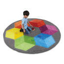 KIT FOR KIDS, NATURAL WORLD CARPETS, CIRCULAR POLYGONS CARPET, 2000 x 2000, Each