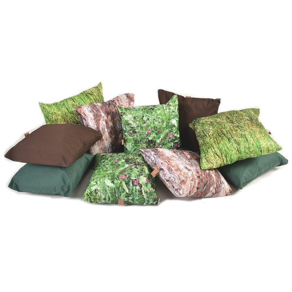 Set of 10 Indoor/Outdoor 400mm Square Cushions with Bag Pack of