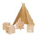 Teepee, Campfire And Stool Set