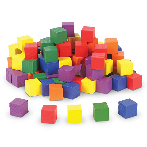 1” Wooden Colour Cubes, Set of 100