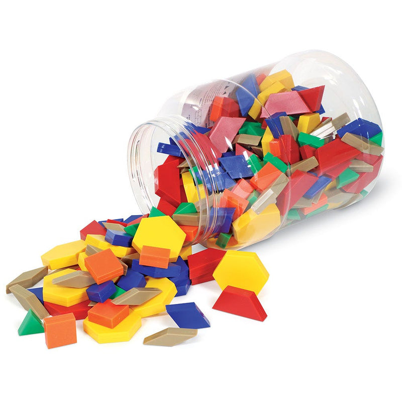 1cm Plastic Pattern Blocks, Set of 250