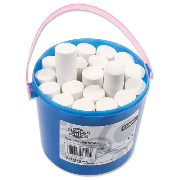 White Giant Chalks Tub pk 20