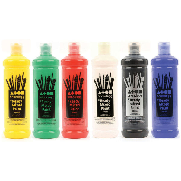 Ready Mixed Paint - Rainbow Colours pk 6