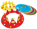 Assorted Crown Hats pk 30