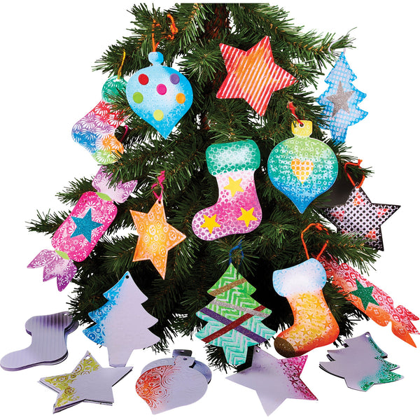 Embossed Tree Decorations pk 30