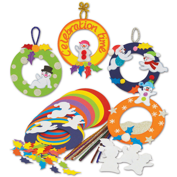 Snowman Wreaths pk 30