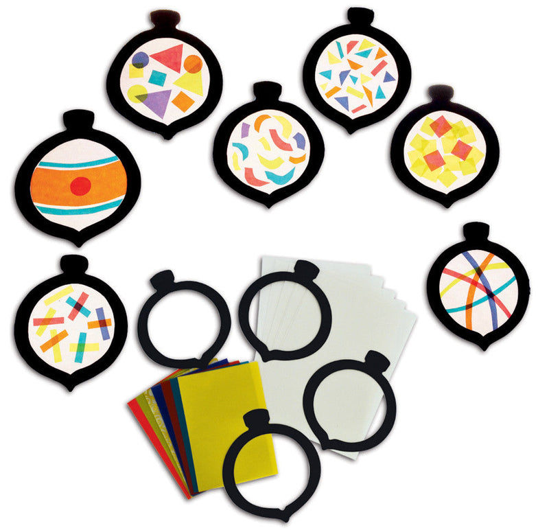 Stained Glass Baubles pk 30