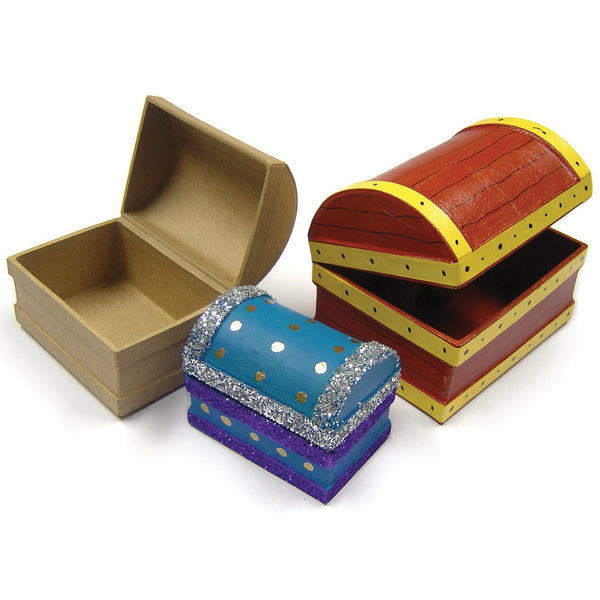 Paper Mache Treasure Chests pk 10