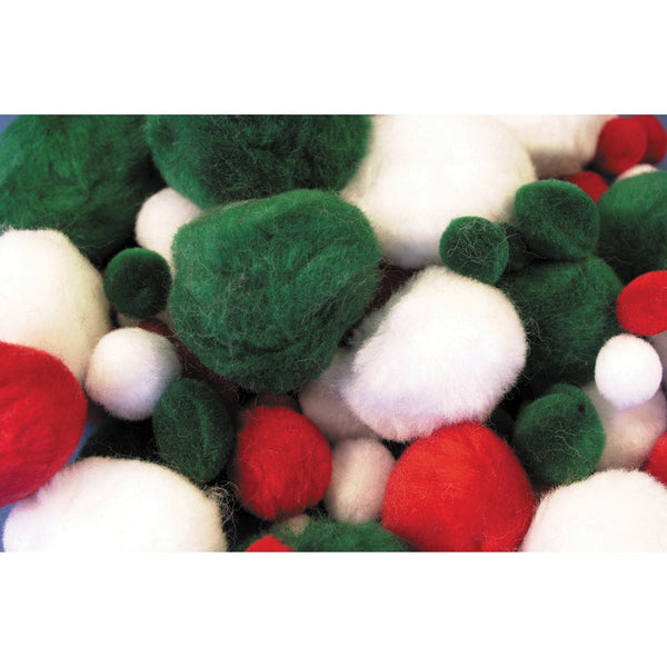 Festive Pom Pom Assortment pk 100