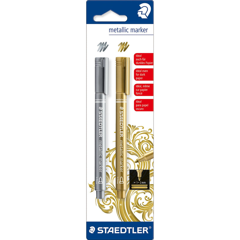Staedtler Metallic Marker - Gold/Silver pk 2