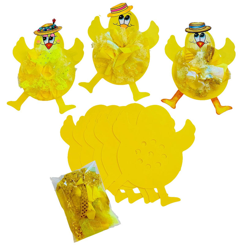 HomeCraftz Threading Easter Chicks Craft Kit pk 5